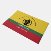 黒歴史月間アフリカンアメリカン曲線文字 ドアマット (アングル)