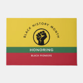 黒歴史月間アフリカンアメリカン曲線文字 ドアマット (正面)