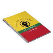 黒歴史月間アフリカンアメリカン曲線文字 ノートブック (右側)