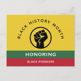 黒歴史月間アフリカンアメリカン曲線文字 ポストカード