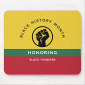 黒歴史月間アフリカンアメリカン曲線文字 マウスパッド (正面)
