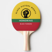 黒歴史月間アフリカンアメリカン曲線文字 卓球ラケット (正面)