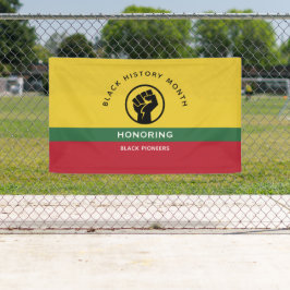 黒歴史月間アフリカンアメリカン曲線文字 横断幕