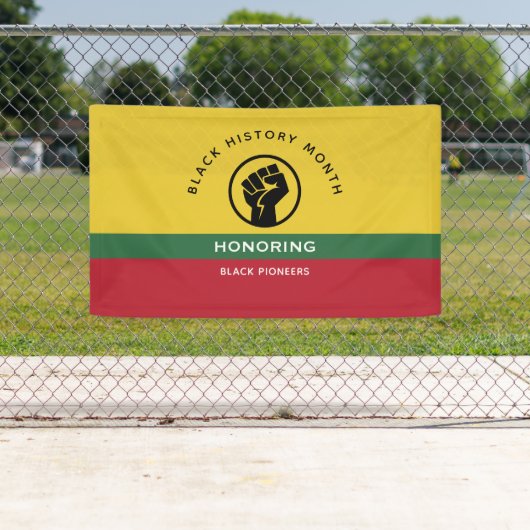 黒歴史月間アフリカンアメリカン曲線文字 横断幕 (インサイチュ)