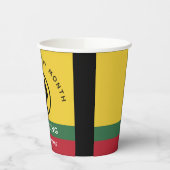 黒歴史月間アフリカンアメリカン曲線文字 紙コップ (左)