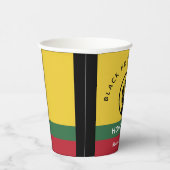 黒歴史月間アフリカンアメリカン曲線文字 紙コップ (右)