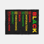 黒歴史月間アフリカ系アメリカ人プライドセレブラ フリースブランケット (正面(横))