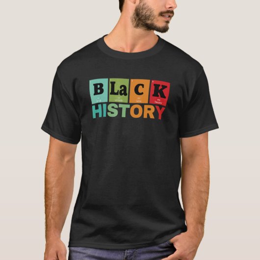 黒歴史月間アフリカ系アメリカ人プライドメラニン Tシャツ (正面)