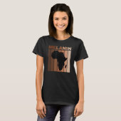 黒歴史月間アフリカ系アメリカ人プライドメラニン Tシャツ (正面フル)