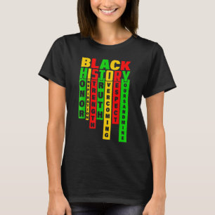 黒歴史月間アフリカ系アメリカ人プライドメラニン Tシャツ