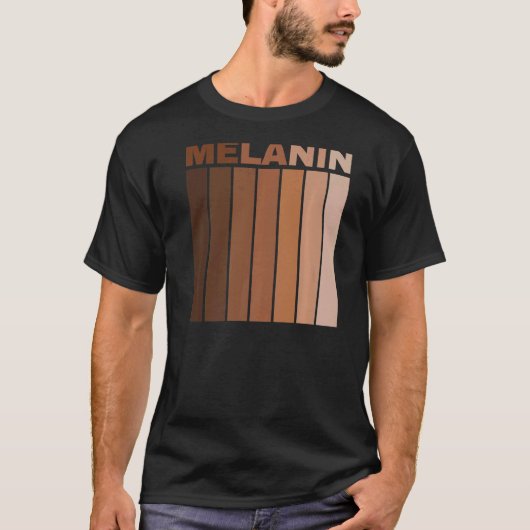 黒歴史月間アフリカ系アメリカ人プライドメラニン Tシャツ (正面)