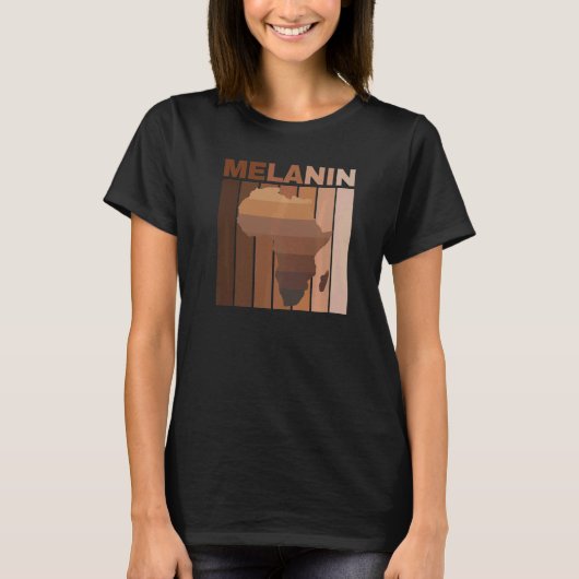 黒歴史月間アフリカ系アメリカ人プライドメラニン Tシャツ (正面)