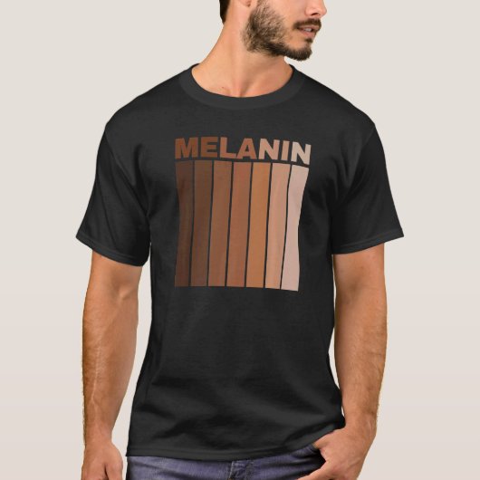 黒歴史月間アフリカ系アメリカ人プライドメラニン Tシャツ (正面)
