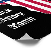 黒歴史月間アフリカ系アメリカ国旗の地図 ポスター (角)