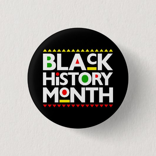 黒歴史月間メラニン男性メンズウィメンズキッズパーティー 缶バッジ (正面)