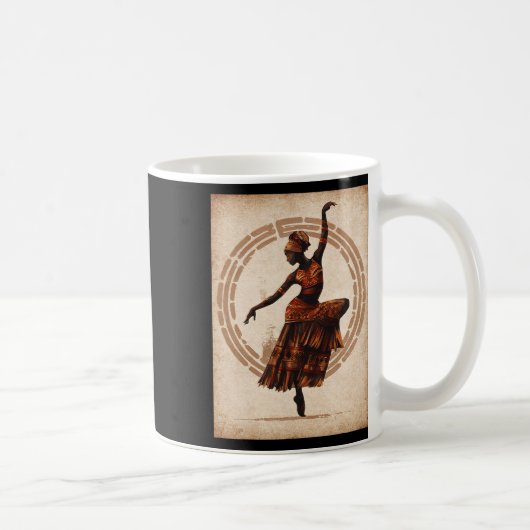 黒歴史月黒人女性トリビル踊り6月 コーヒーマグカップ (右)