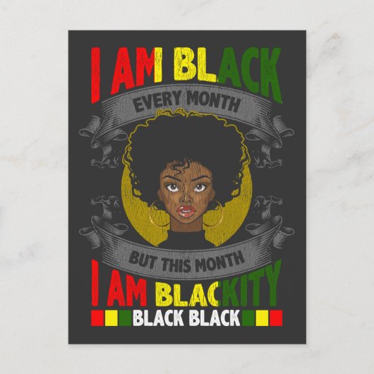 黒歴史月黒毎月の女性 ポストカード (正面)