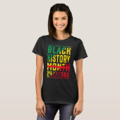 黒歴史月247365アフリカ系アメリカンメラニ Tシャツ (正面フル)