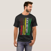 黒歴史月247365アフリカ系アメリカンメラニ Tシャツ (正面フル)