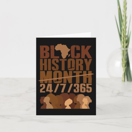 黒歴史月247365アフリカ系アメリカ人ブラック カード (正面)