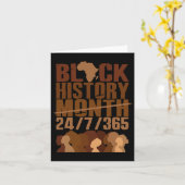 黒歴史月247365アフリカ系アメリカ人ブラック カード (黄色い花)