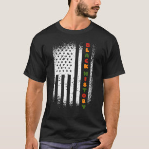 黒歴史月247365プライドアフリカ系アメリカ人 Tシャツ