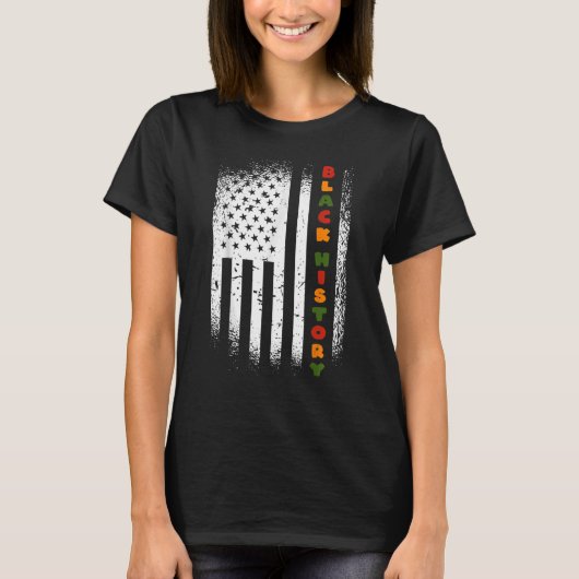 黒歴史月247365プライドアフリカ系アメリカ人_ Tシャツ (正面)