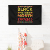 黒歴史月24 7 362日アフリカ系アメリカ 横断幕 (インサイチュ)