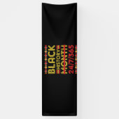 黒歴史月24 7 362日アフリカ系アメリカ 横断幕 (縦)
