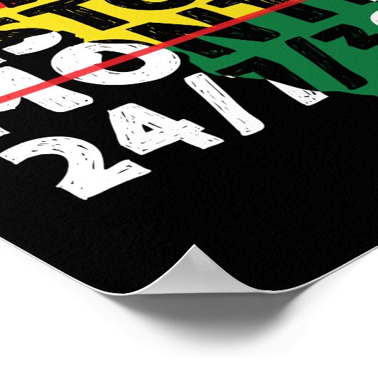 黒歴史月24 7 365アフリカ系アメリカ人の地図 ポスター (角)