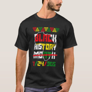 黒歴史月24 7 BHMアフリカプライドメンズウォム Tシャツ