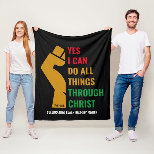 黒歴史月Yes私はクリスチャンできる フリースブランケット (インサイチュ)