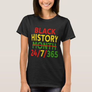 黒歴月247365アフリカメラニンブラックG Tシャツ