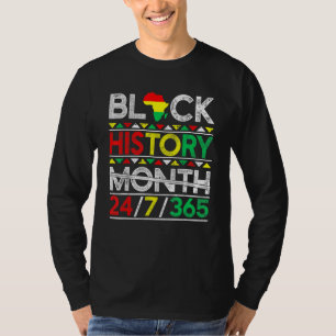 黒歴月247365アフリカメラニンブラックM Tシャツ