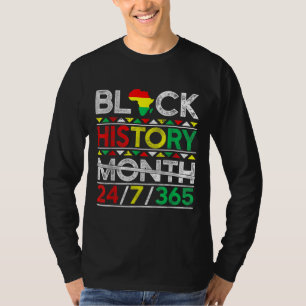 黒歴月247365アフリカメラニンブラックM Tシャツ