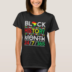 黒歴月247365アフリカメラニンブラックM Tシャツ