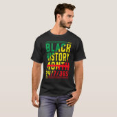 黒歴月247365メラニンプライドアフリカA Tシャツ (正面フル)