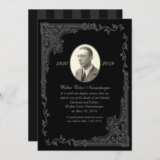 黒死告伝統的示票 案内状 (正面/裏面)