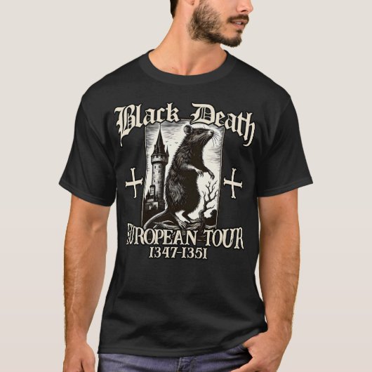 黒死欧州ツアー1347-1351ビッグラット Tシャツ (正面)