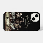 黒死病ダンシングスケルトンハロウィン iPhoneケース (裏面横)