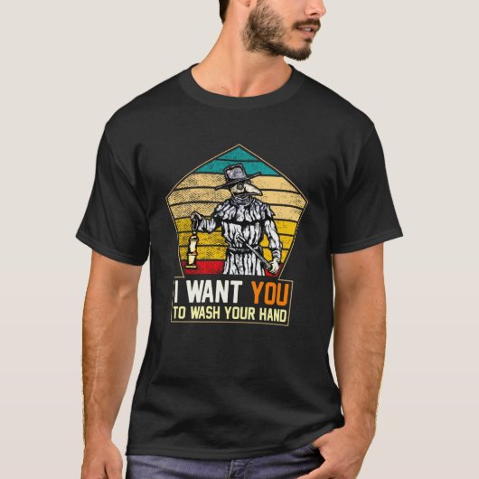 黒死病手洗って欲しい Tシャツ (正面)