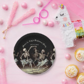 黒死病 ダンシング スケルトン ハロウィン ペーパープレート (パーティー)