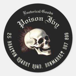 黒死病 ダンシング スケルトン ハロウィン ラウンドシール