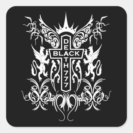 黒死777 – クロス スクエアシール (正面)