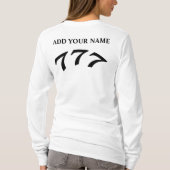 黒死777 - Your 777 （名前を追加） Tシャツ (裏面)