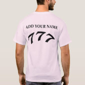 黒死777 - Your 777 （名前を追加） Tシャツ (裏面)