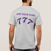 黒死777 - Your 777 （名前を追加） Tシャツ (裏面)