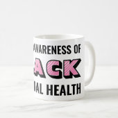 黒母体パーソナライズされた健康認識度 コーヒーマグカップ (正面右)