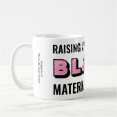 黒母体パーソナライズされた健康認識度 コーヒーマグカップ (左)