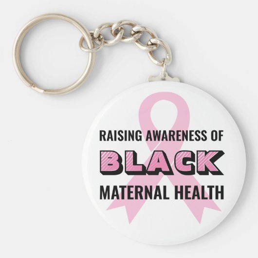 黒母体健康認識度 キーホルダー (正面)